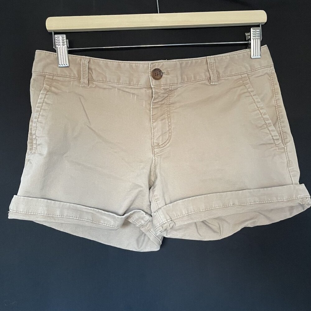 Banana Republic Womens City Chino Shorts Size 2 Beige Cotton summer casual